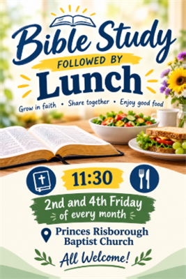 Home group and lunch in church lounge